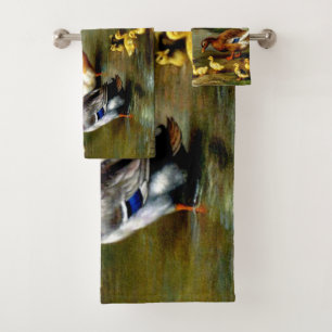 Chickens Ducks And Ducklings At The Farm Bath Towel Set