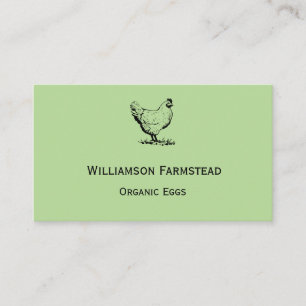 Chickens Farm Farmers Market Organic Eggs Business Card