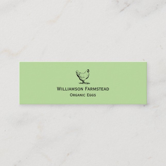 Chickens Farm|Farmers Market Organic Eggs Mini Business Card (Front)
