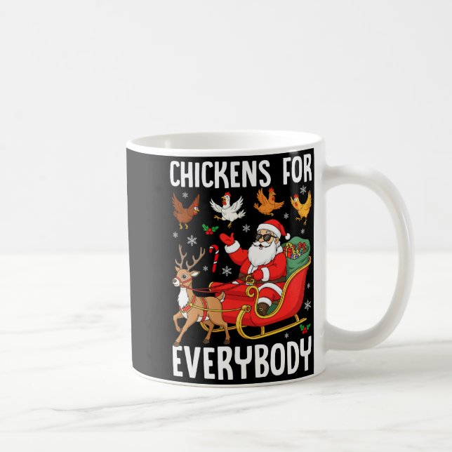 Chickens For Everybody Santa Chicken Farmer Comfor Coffee Mug (Right)