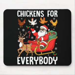 Chickens For Everybody Santa Chicken Farmer Comfor Mouse Mat