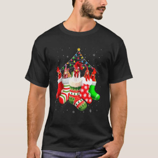 Chickens In Socks Christmas Lights Pajama For Chic T-Shirt