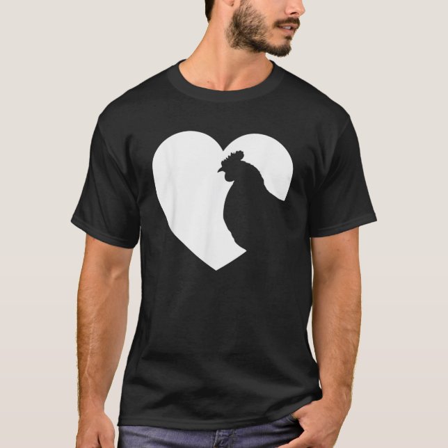 Chickens lover men women Girls Mum Lady funny hear T-Shirt (Front)