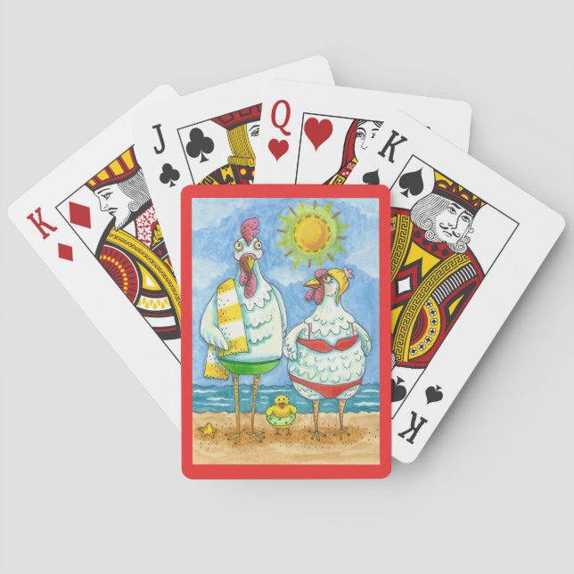 CHICKENS OF THE SEA, FAMILY FUN CARTOON Funny Playing Cards (Back)