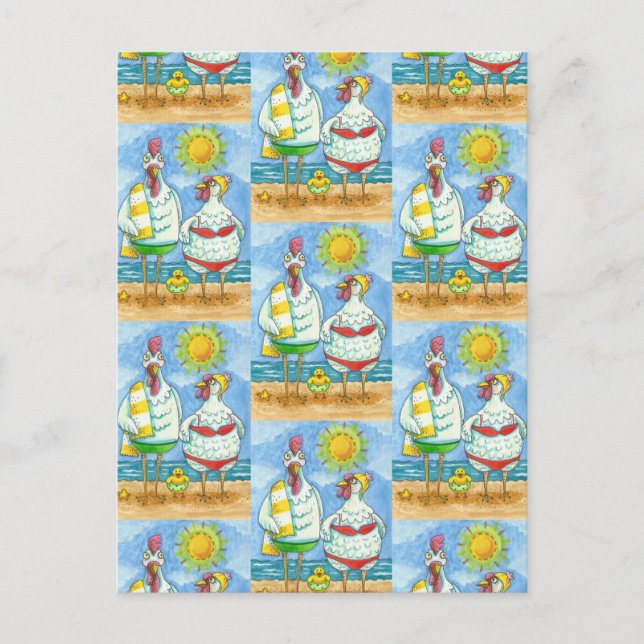 CHICKENS OF THE SEA, FAMILY FUN CARTOON Funny Post Postcard (Front)