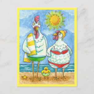 CHICKENS OF THE SEA, FAMILY FUN CARTOON Funny Post Postcard
