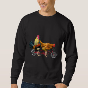 Chickens on a Tandem Bicycle Sweatshirt