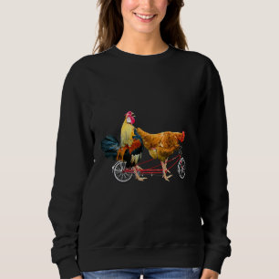 Chickens on a Tandem Bicycle Sweatshirt