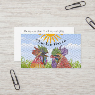 Chickens Rooster and Hen Country Farm   Business Card