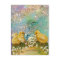 CHICKENS, SNOWDROPS AND EASTER EGG WITH BLUE BOW