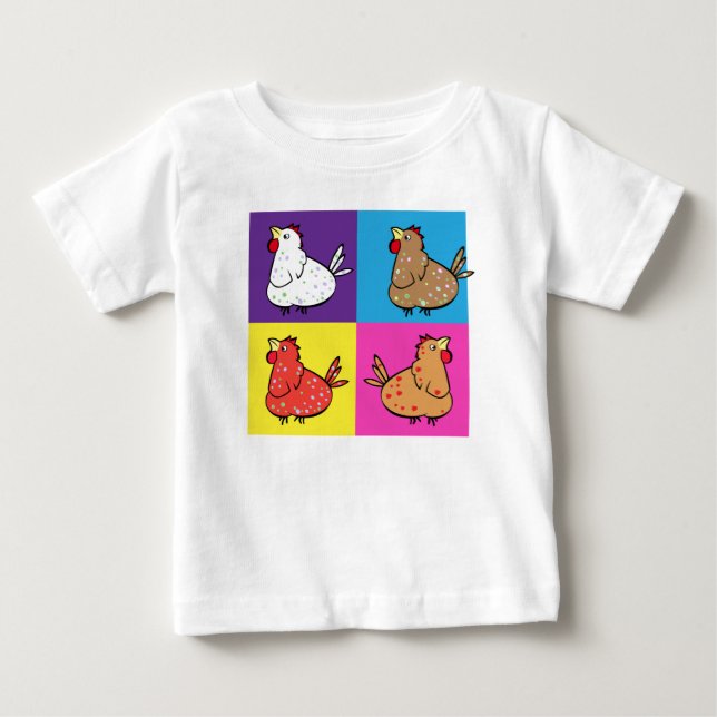 Chickens Squares - Baby shirt (Front)