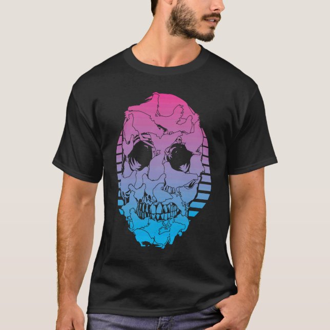 chickens Vaporwave Aesthetic T-Shirt (Front)