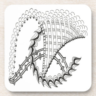 Chickenwheel Abstract Doodle Coaster