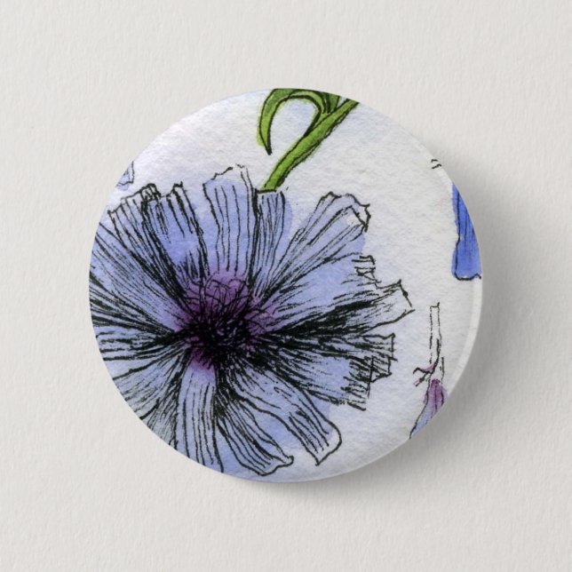 "Chickory" Floral Button (Front)