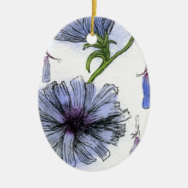 "Chickory" Floral Ornament (Front)