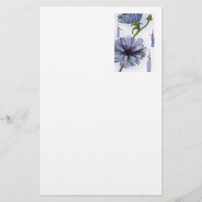 "Chickory" Floral Stationery (Front)