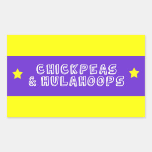Chickpeas and Hulahoops Rectangular Sticker