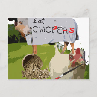 Chickpeas. It's what's for dinner. Postcard