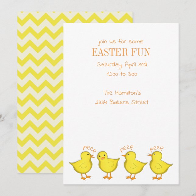 Chicks 5x7 Invitation (Front/Back)
