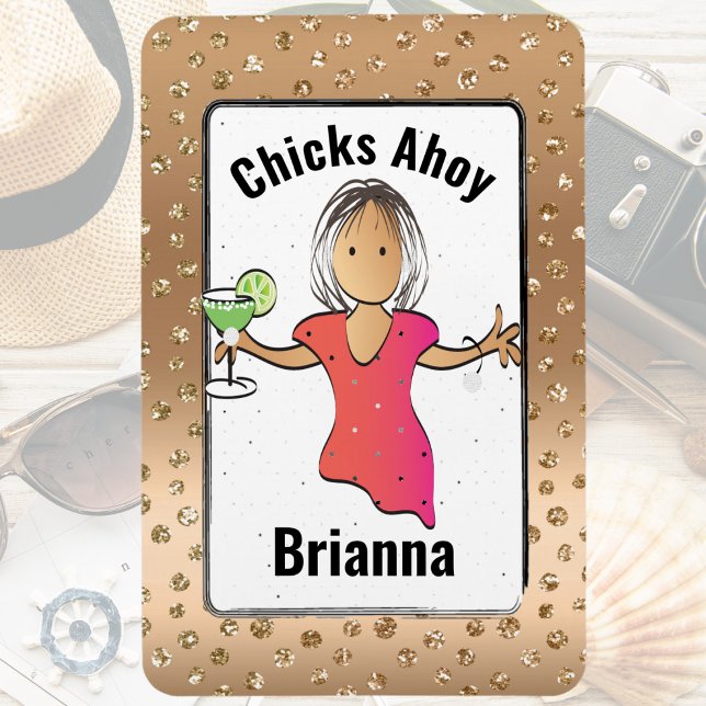 Chicks Ahoy Funny for Women Cruise Cabin Door Magnet (Creator Uploaded)