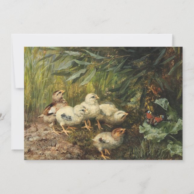 Chicks and a Butterfly | Franz Xaver Birkinger (Front)