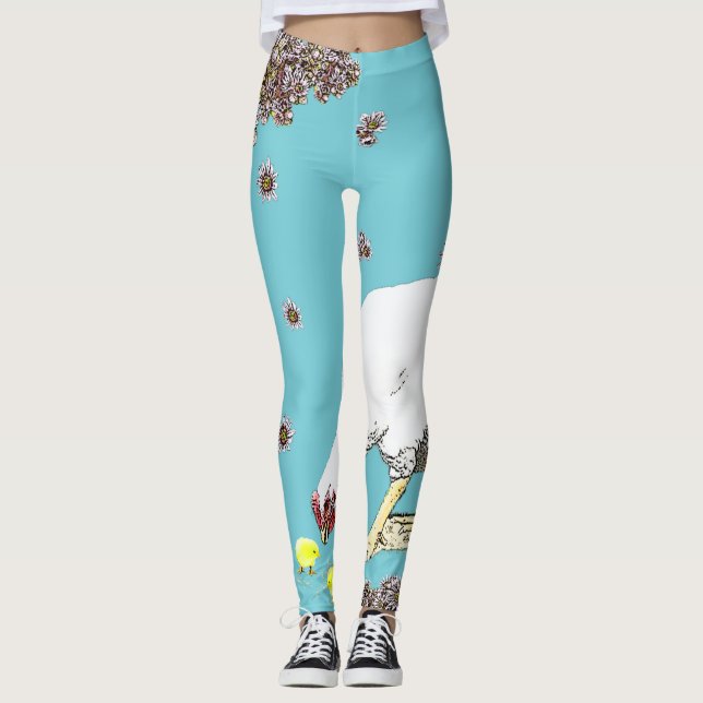 Chicks and A Hen Leggings (Front)