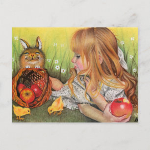Chicks and Bunnies postcard