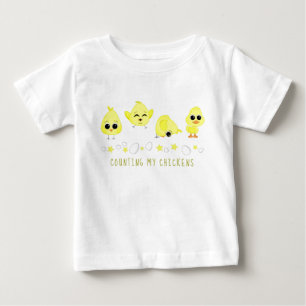 Chicks and Duckling Counting My Chickens Saying Baby T-Shirt