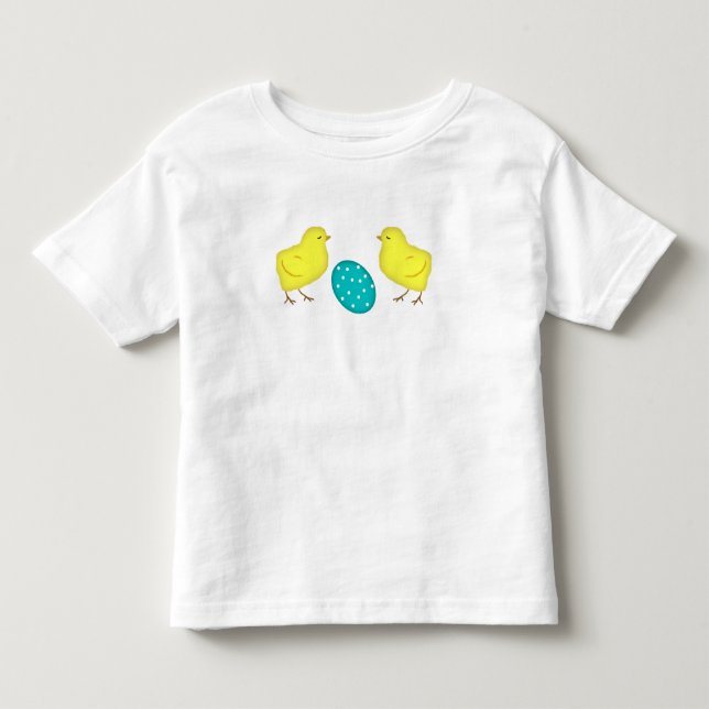 Chicks And Easter Egg  Toddler T-Shirt (Front)