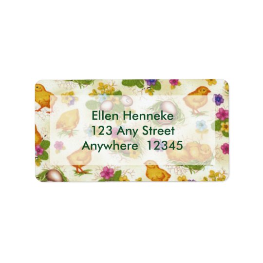 Chicks and Easter Eggs Address Label