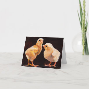 Chicks Bird Art Note Card
