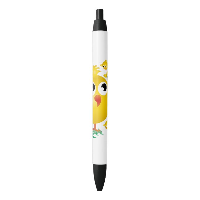 Chicks Black Ink Pen (Front Vertical)