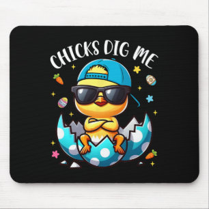 Chicks Dig Me Easter Cool Chicks Happy Easter Todd Mouse Mat