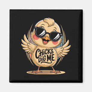 Chicks Dig Me Easter Day For Men Boys Happy Easter Magnet