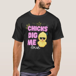 Chicks Dig Me Easter Day Humour Doodle Boys T-Shirt
