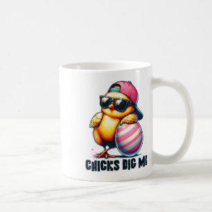 Chicks Dig Me Easter Funny Easter For Toddler Boys Coffee Mug
