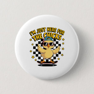 Chicks Dig Me Easter Toddler Boys Men Happy Easter 6 Cm Round Badge