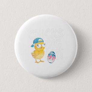 Chicks Dig Me Easter Toddler Boys Men Happy Easter 6 Cm Round Badge