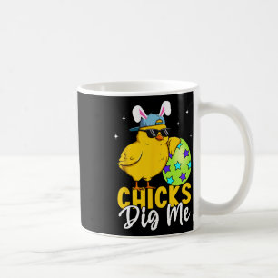 Chicks Dig Me Easter Toddler Boys Men Happy Easter Coffee Mug