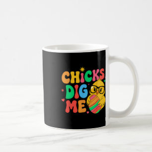 Chicks Dig Me Easter Toddler Boys Men Happy Easter Coffee Mug