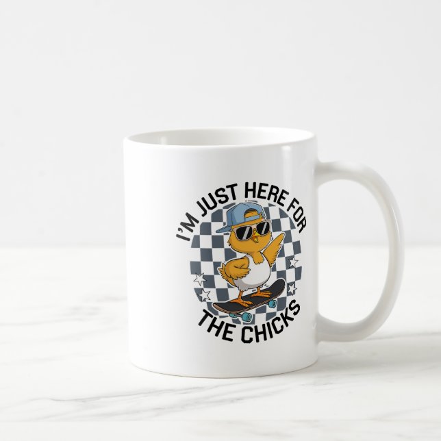 Chicks Dig Me Easter Toddler Boys Men Happy Easter Coffee Mug (Right)