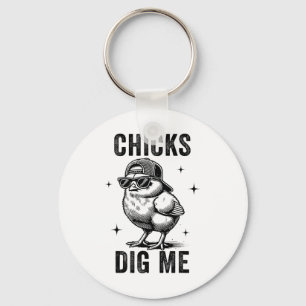 Chicks Dig Me Easter Toddler Boys Men Happy Easter Key Ring