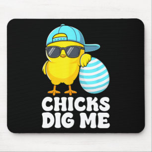 Chicks Dig Me Easter Toddler Boys Men Happy Easter Mouse Mat
