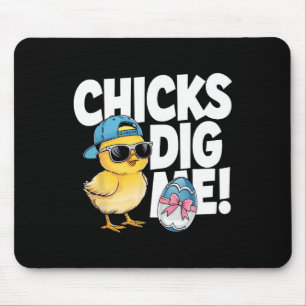 Chicks Dig Me Easter Toddler Boys Men Happy Easter Mouse Mat