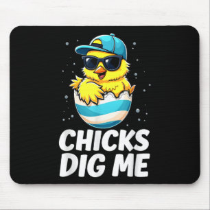 Chicks Dig Me Easter Toddler Boys Men Happy Easter Mouse Mat