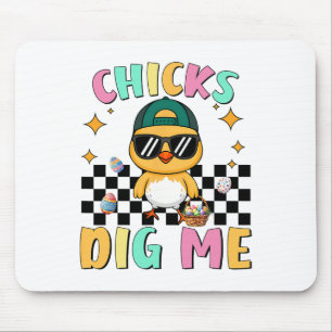 Chicks Dig Me Easter Toddler Boys Men Happy Easter Mouse Mat
