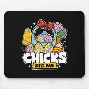 Chicks Dig Me Easter Toddler Boys Men Happy Easter Mouse Mat