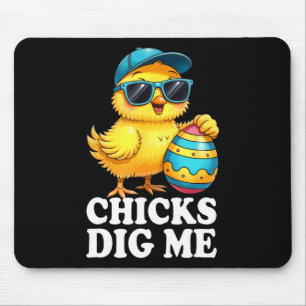 Chicks Dig Me Easter Toddler Boys Men Happy Easter Mouse Mat