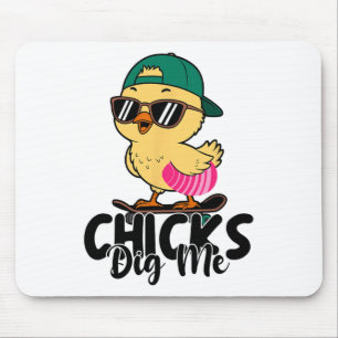 Chicks Dig Me Easter Toddler Boys Men Happy Easter Mouse Mat