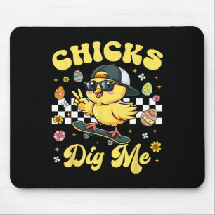 Chicks Dig Me Easter Toddler Boys Men Happy Easter Mouse Mat